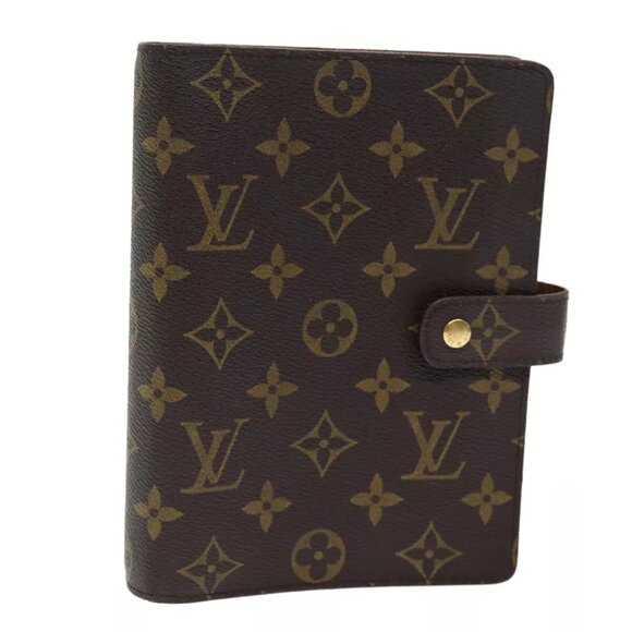 LOUIS VUITTON Monogram Agenda MM Day Planner Cover R20105 LV Auth 72237 - Picture 1 of 13